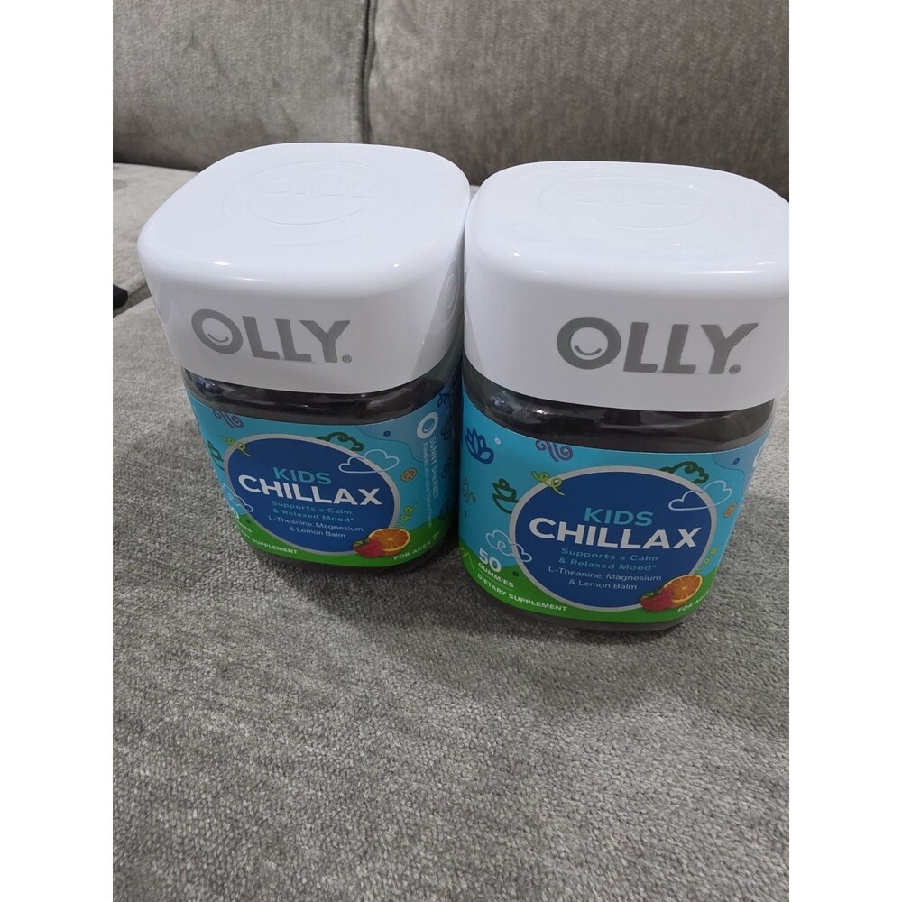 2 Bottles Olly Kids Chillax 50 Gummies. Sunny SherbetEXP 12/2026 FAST SHIP